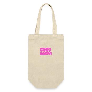 Good karma Pink - Geschenkbeutel für Flaschen - Natur - Vorne