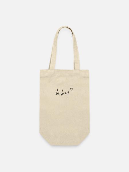 be kind - Geschenkbeutel für Flaschen - Natur