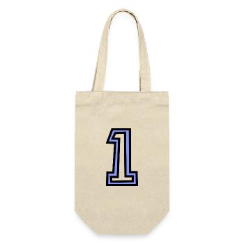 1. 1 Jahr. 1. JAHRESTAG. 1-JÄHRIGES JUBILÄUM - Geschenkbeutel für Flaschen - Natur - Vorne