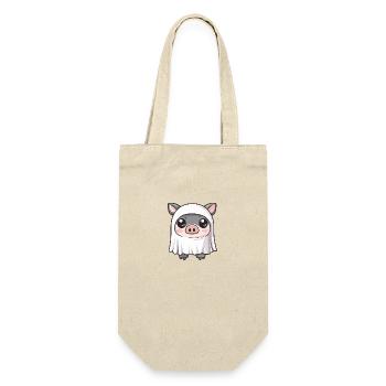 Pig HalloweenGhost Boar - Gift Bag for Bottles - nature - Front