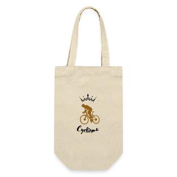 Cyclist Silhouette - Gift Bag for Bottles - nature - Front