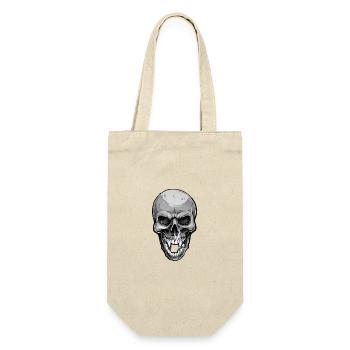 Aggressive Halloween Skull - Gift Bag for Bottles - nature - Front
