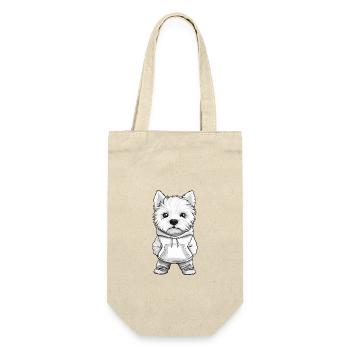 West Highland Terrier Dog Funny - Gift Bag for Bottles - nature - Front