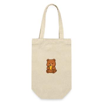 Cute Teddy Bear - Gift Bag for Bottles - nature - Front