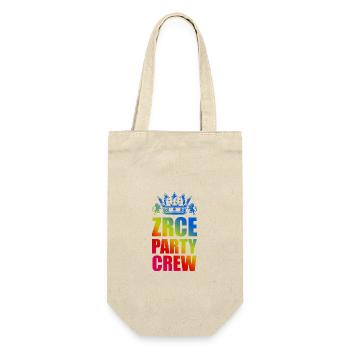 Zrce Party Crew Spruch - Geschenkbeutel für Flaschen - Natur - Vorne