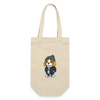 Beagle Chien Hiver - Sac à bouteille - nature - Devant