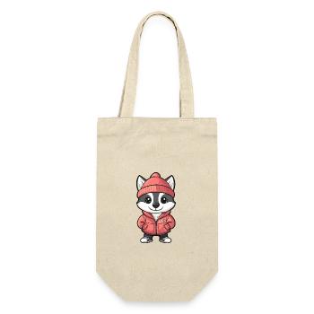 Chien Husky Hiver - Sac à bouteille - nature - Devant