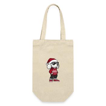 Caniche Chien Noël Noël - Sac à bouteille - nature - Devant