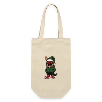 German Shepherd Dog Christmas Ugly Christmas - Gift Bag for Bottles - nature - Front
