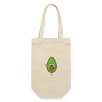 Avocado - Geschenkbeutel für Flaschen - Natur - Vorne
