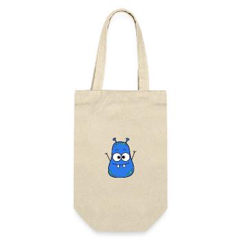 Monster Blau - Geschenkbeutel für Flaschen - Natur - Vorne