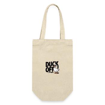 Duck Off - Funny Cartoon Duck with Attitude - Gift Bag for Bottles - nature - Front
