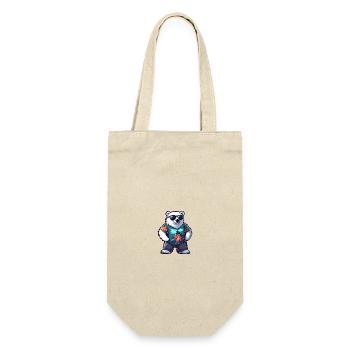 Polar Bear Comic Vacation - Gift Bag for Bottles - nature - Front