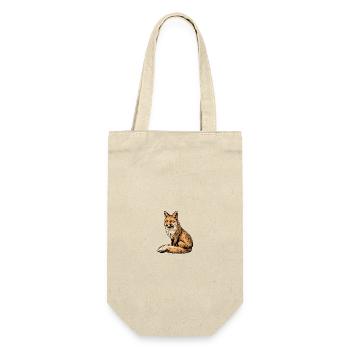 Fuchs - Geschenkbeutel für Flaschen - Natur - Vorne