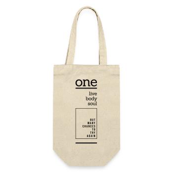 One Live Body Soul But Many Chances To Try Again - Gift Bag for Bottles - nature - Front