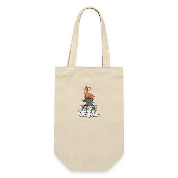 Bock auf Metal - Geschenkbeutel für Flaschen - Natur - Vorne