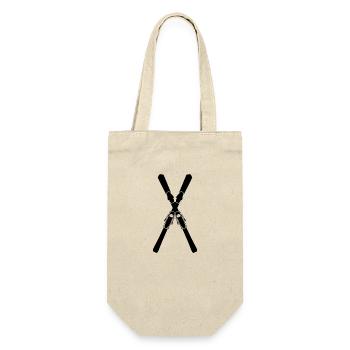 Skiing skiing ski motif for skiers - Gift Bag for Bottles - nature - Front