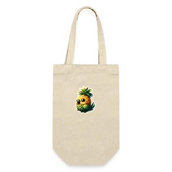 Cute little parrot as pineapple - Gift Bag for Bottles - nature - Front