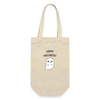 Fröhliches Halloween! - Geschenkbeutel für Flaschen - Natur - Vorne