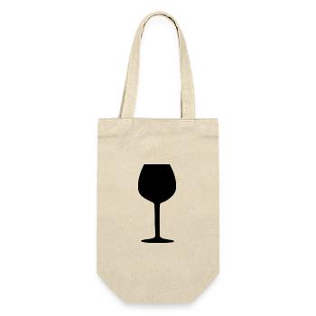 Wine glass, wine drinking wine - Gift Bag for Bottles - nature - Front