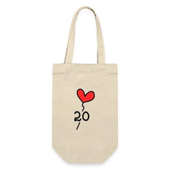 20. 20 YEARS. 20th ANNIVERSARY. 20TH ANNIVERSARY. - Gift Bag for Bottles - nature - Front