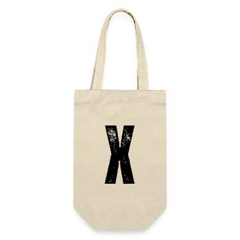 X - Gift Bag for Bottles - nature - Front