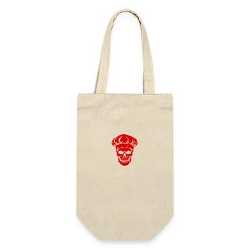 Cuisinier crâne squelette chef - Sac à bouteille - nature - Devant