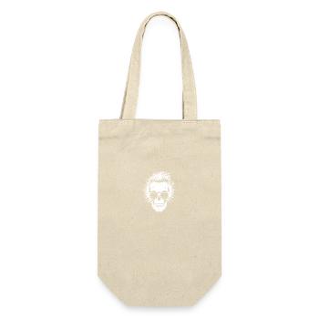 Punker Totenkopf - Geschenkbeutel für Flaschen - Natur - Vorne