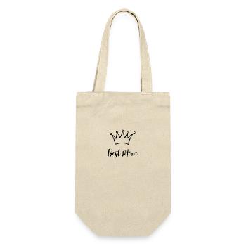 Best Mom - Geschenkbeutel für Flaschen - Natur - Vorne