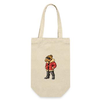 Camel Funny Winter - Gift Bag for Bottles - nature - Front