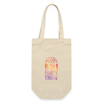 Bali Party Crew Spruch - Geschenkbeutel für Flaschen - Natur - Vorne