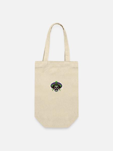 Mexican Skull - Gift Bag for Bottles - nature