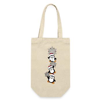 Penguin Christmas - Gift Bag for Bottles - nature - Front