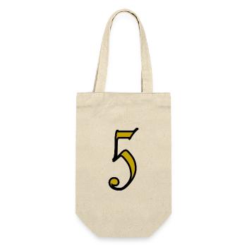 5. 5 YEARS. 5th ANNIVERSARY. 5 YEAR ANNIVERSARY - Gift Bag for Bottles - nature - Front
