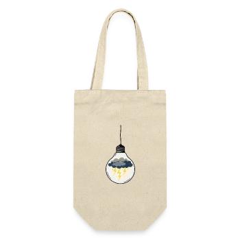 Stürmische Idee in der Glühbirne - Geschenkbeutel für Flaschen - Natur - Vorne