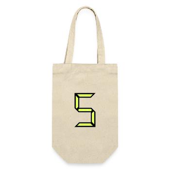 5 JAHRE. 5-JÄHRIGES JUBILÄUM. GEBURTSTAG 5 JAHRE. 5 - Geschenkbeutel für Flaschen - Natur - Vorne