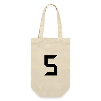 5 JAHRE. 5-JÄHRIGES JUBILÄUM. GEBURTSTAG 5 JAHRE. 5 - Geschenkbeutel für Flaschen - Natur - Vorne