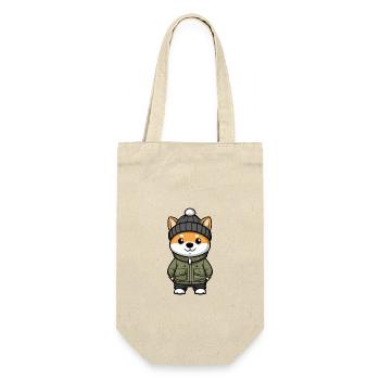 Akita Inu Dog Winter - Gift Bag for Bottles - nature - Front