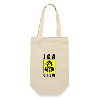 JGA Crew Junggesellenabschied Affe - Geschenkbeutel für Flaschen - Natur - Vorne