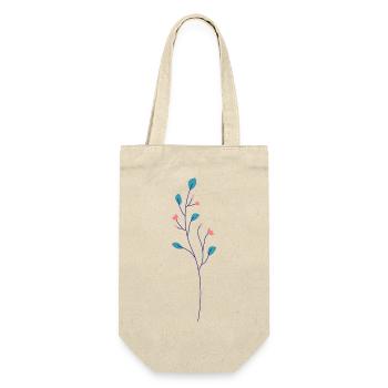 Flower Blume Pflanze - Geschenkbeutel für Flaschen - Natur - Vorne