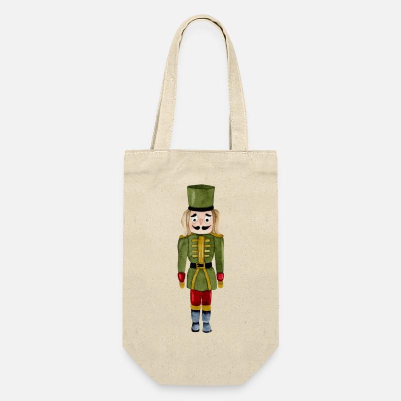Nussknacker Weihnachten Christmas Geschenk - Geschenkbeutel für Flaschen - Natur