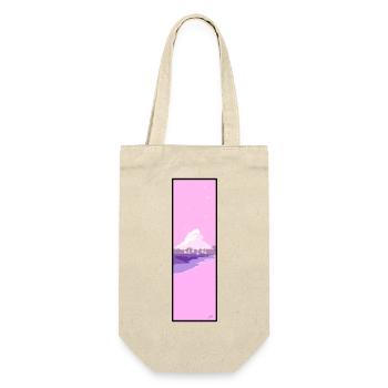 Pinker Strand - Geschenkbeutel für Flaschen - Natur - Vorne