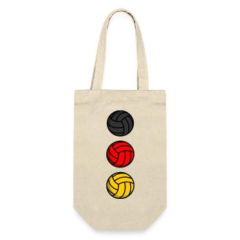 Deutschland Volleyball - Geschenkbeutel für Flaschen - Natur - Vorne