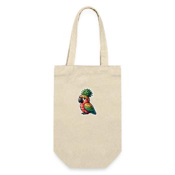 Little cute parrot with pineapple hat - Gift Bag for Bottles - nature - Front