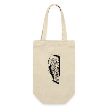 demi tête de tigre sketchy - Sac à bouteille - nature - Devant