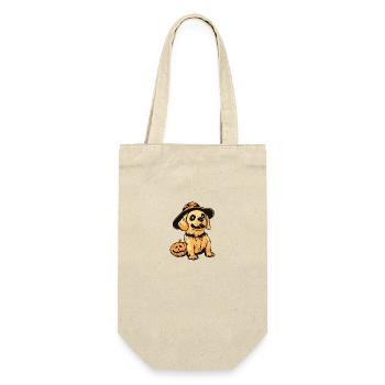Golden Retriever Dog Halloween Zombie - Gift Bag for Bottles - nature - Front