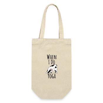 Quand je fais du yoga Cow Pose Yogi Lover Animal Lover - Sac à bouteille - nature - Devant