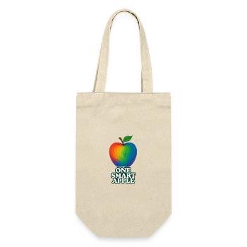 Colorful apple with headline "One Smart Apple" - Gift Bag for Bottles - nature - Front