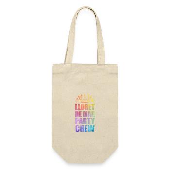 Lloret De Mar Party Crew Spruch - Geschenkbeutel für Flaschen - Natur - Vorne