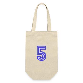 5. 5 YEARS. 5th ANNIVERSARY. 5 YEAR ANNIVERSARY - Gift Bag for Bottles - nature - Front